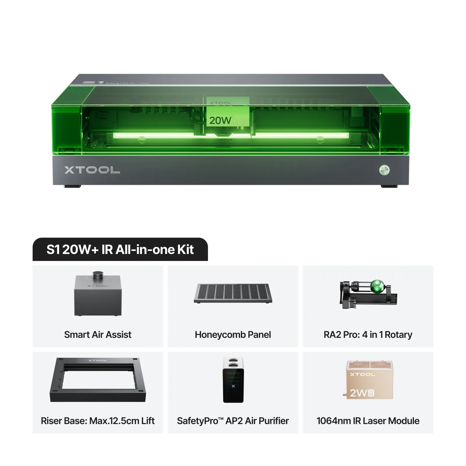 xTool S1 diodni laserski rezalnik 20W All in one