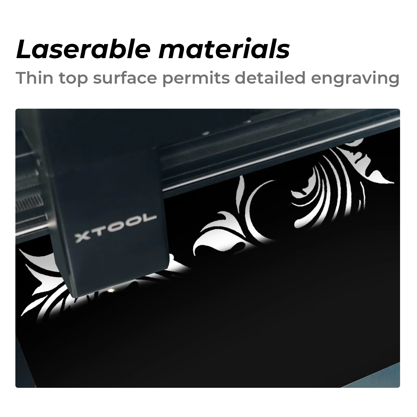 1,3 mm lasersko gravirna dvobarvna poliuretanska plošča (5 kosov) - Črna - Image 3