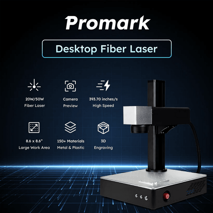 Flux namizni fiber laser Promark 50w z zaščito Safe +
